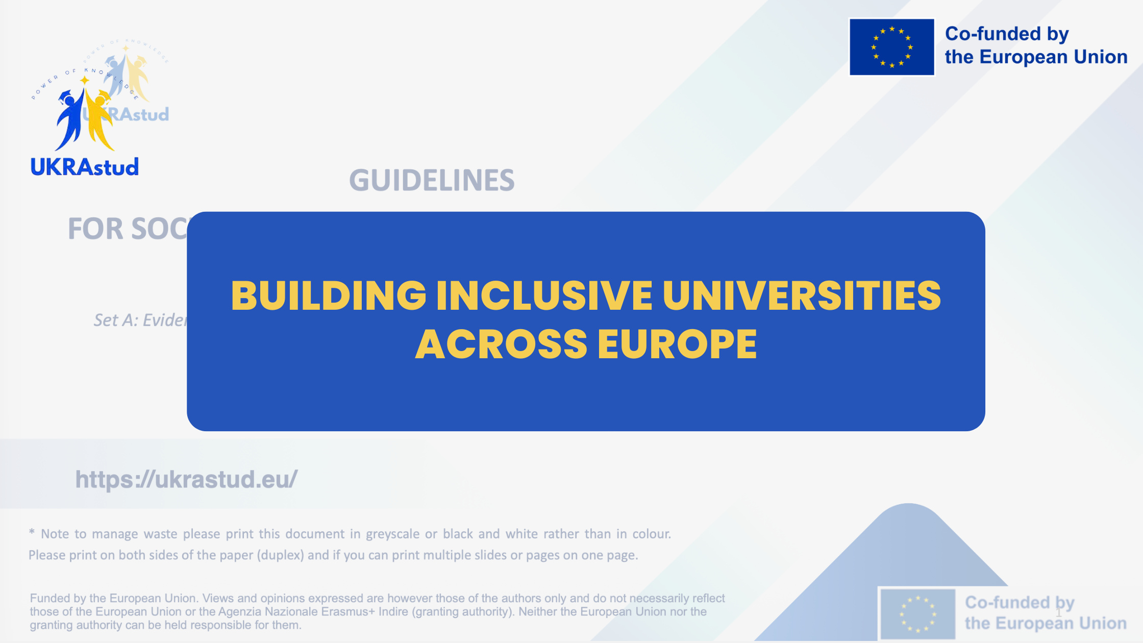 Building Inclusive Universities across Europe